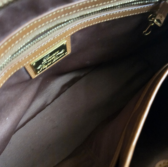 Ralph Lauren Newbury Medium Sized Shopping Tote Brown SMOKE FREE PET FREE HOME - Picture 6 of 7